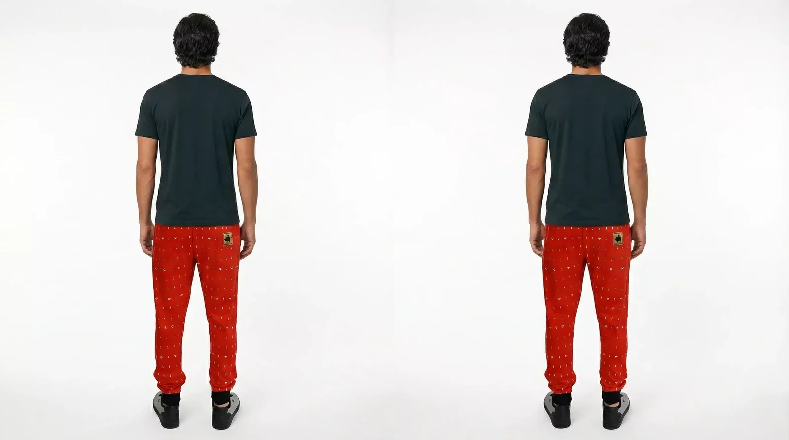 CrystalEmbellished Sweatpants Piggy Bank Design - Red / IT48 | M