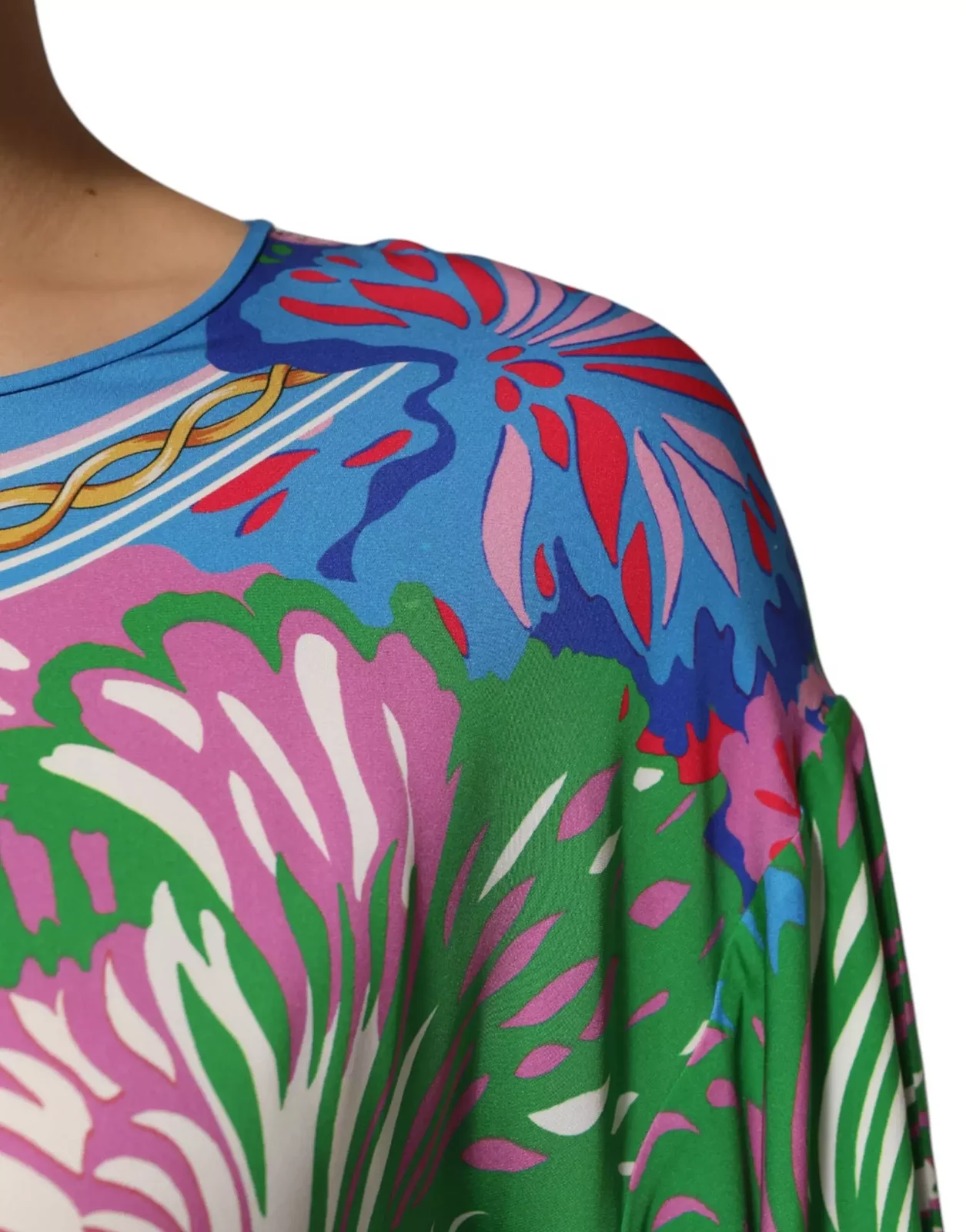 Floral Printed Tunic Blouse Top - Sure please provide the description of the color you want me to generate. / IT40|S