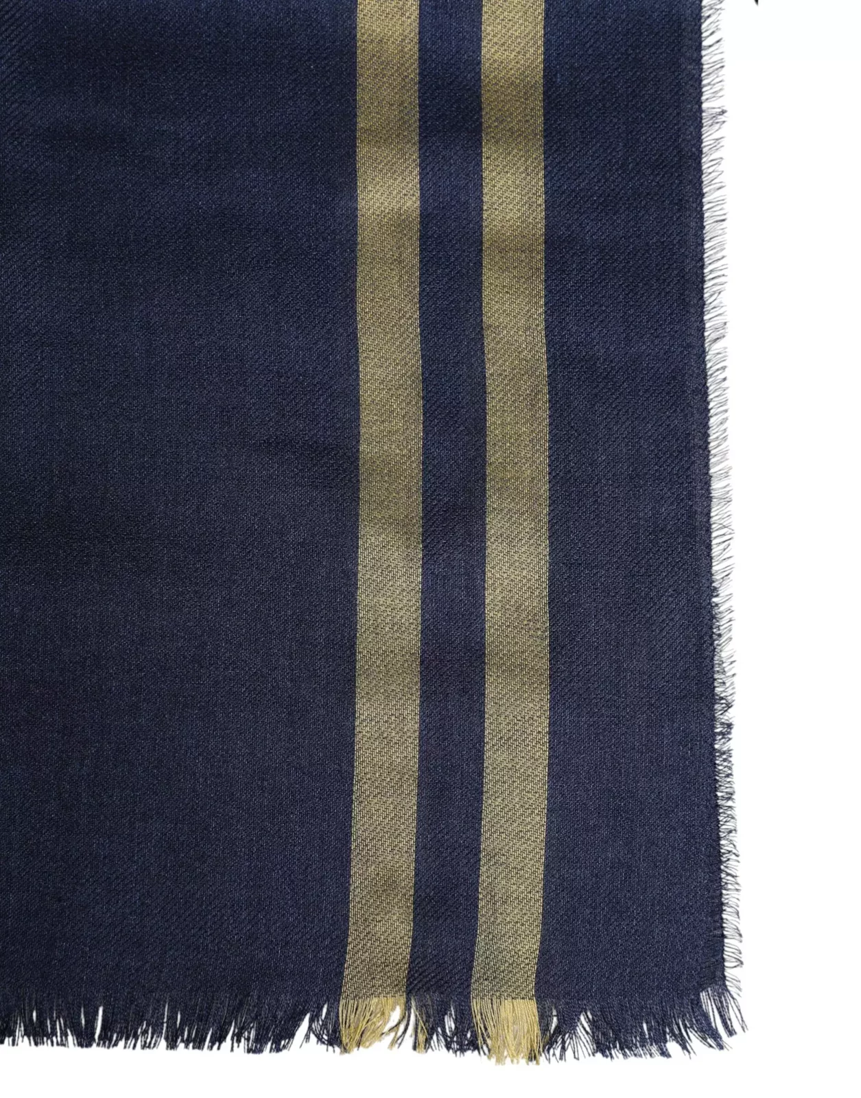 Striped Viscose Scarf - Blue