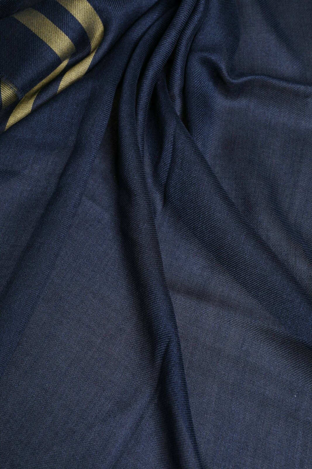 Striped Viscose Scarf - Blue