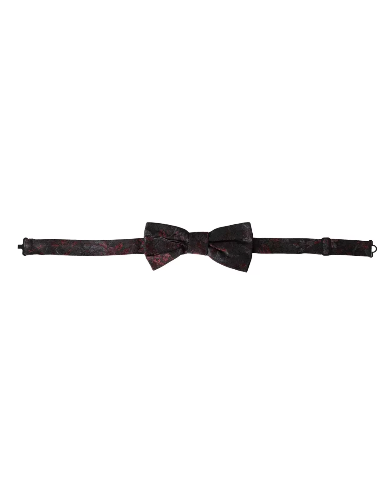 Floral Pattern Bow Tie  PreTied - Black and Red