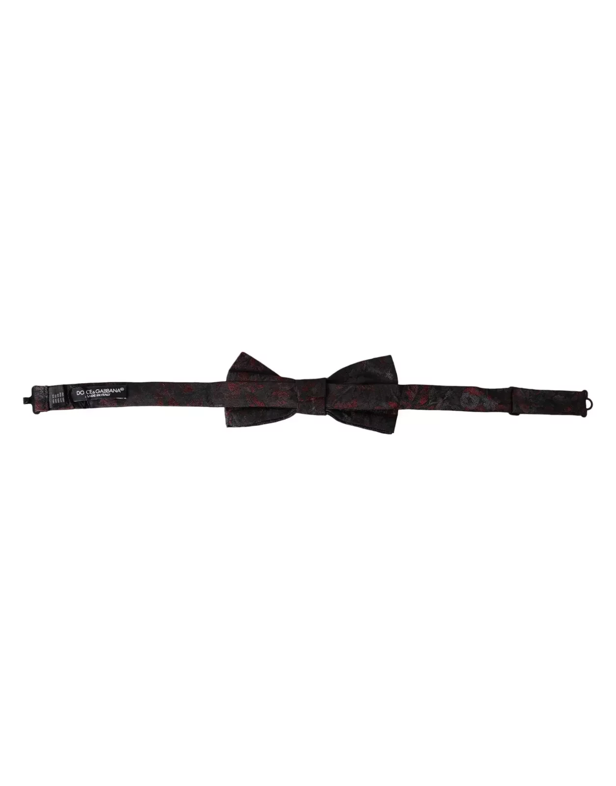 Floral Pattern Bow Tie  PreTied - Black and Red