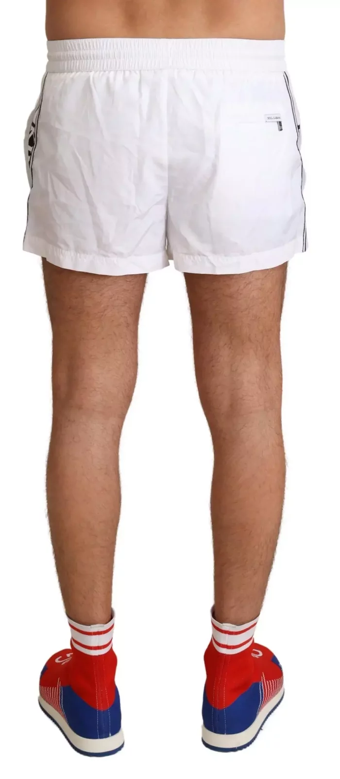 Dolce Gabbana Swim Shorts White - White and Red / IT4 | L