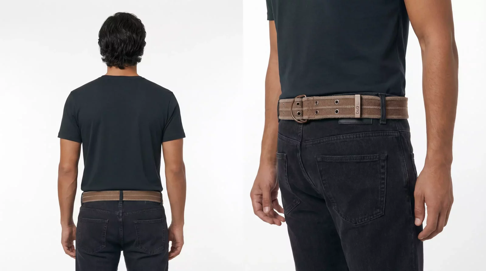 Dolce  Gabbana Canvas Belt - Beige / 90 cm