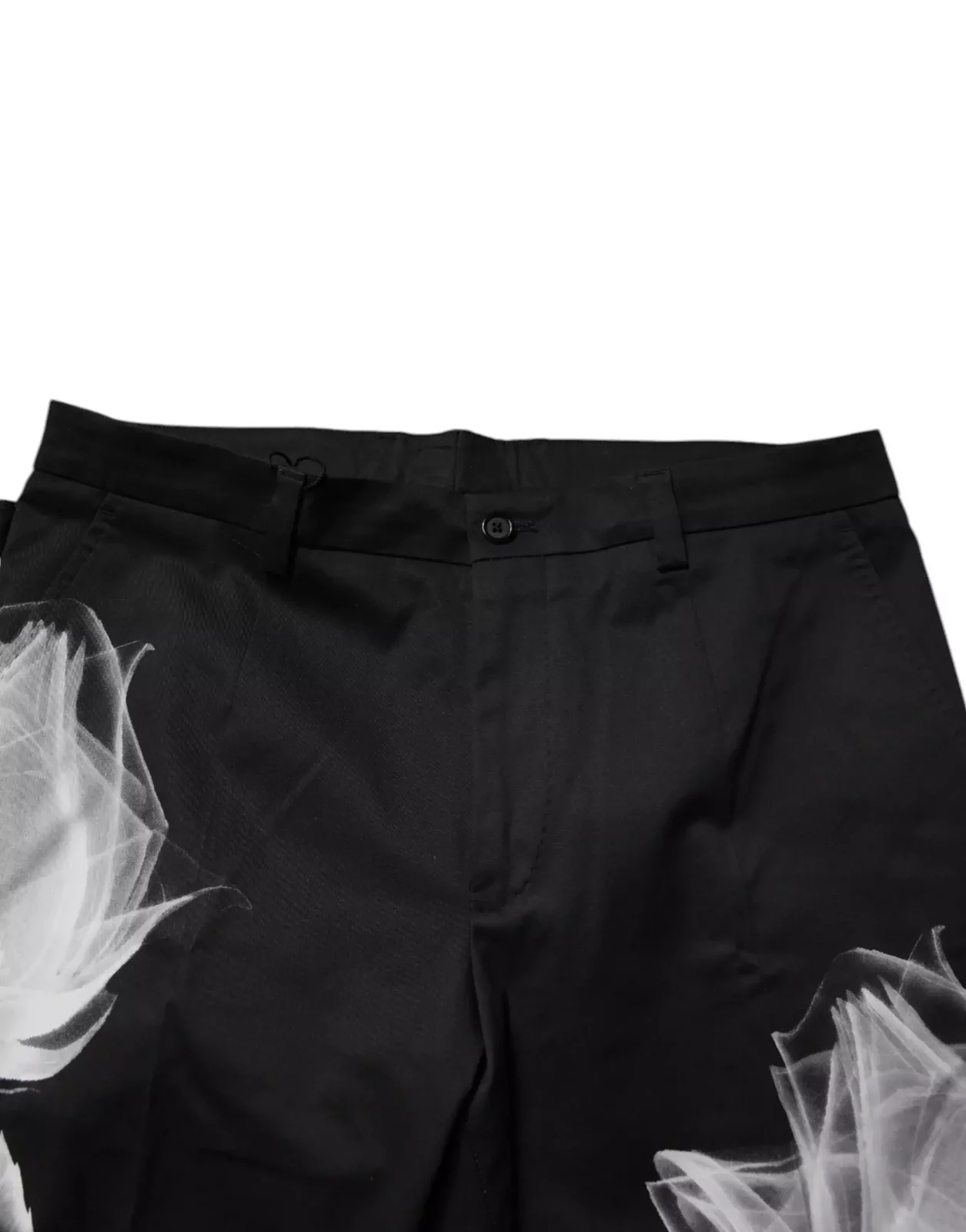 Floral Print Tailored Trousers - Black / IT48 | M