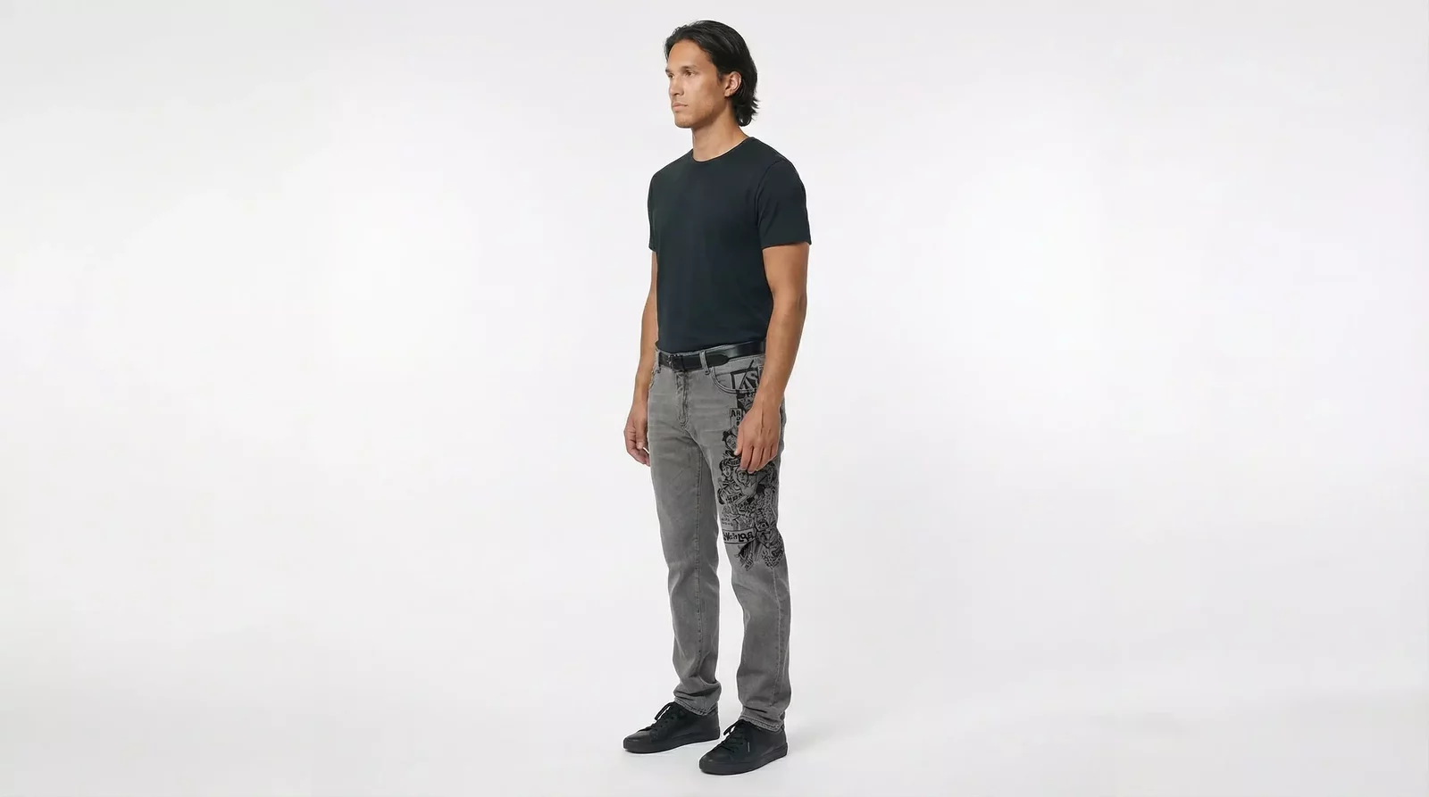 Straight Jeans Love is Love Style - Gray / IT54 | XL