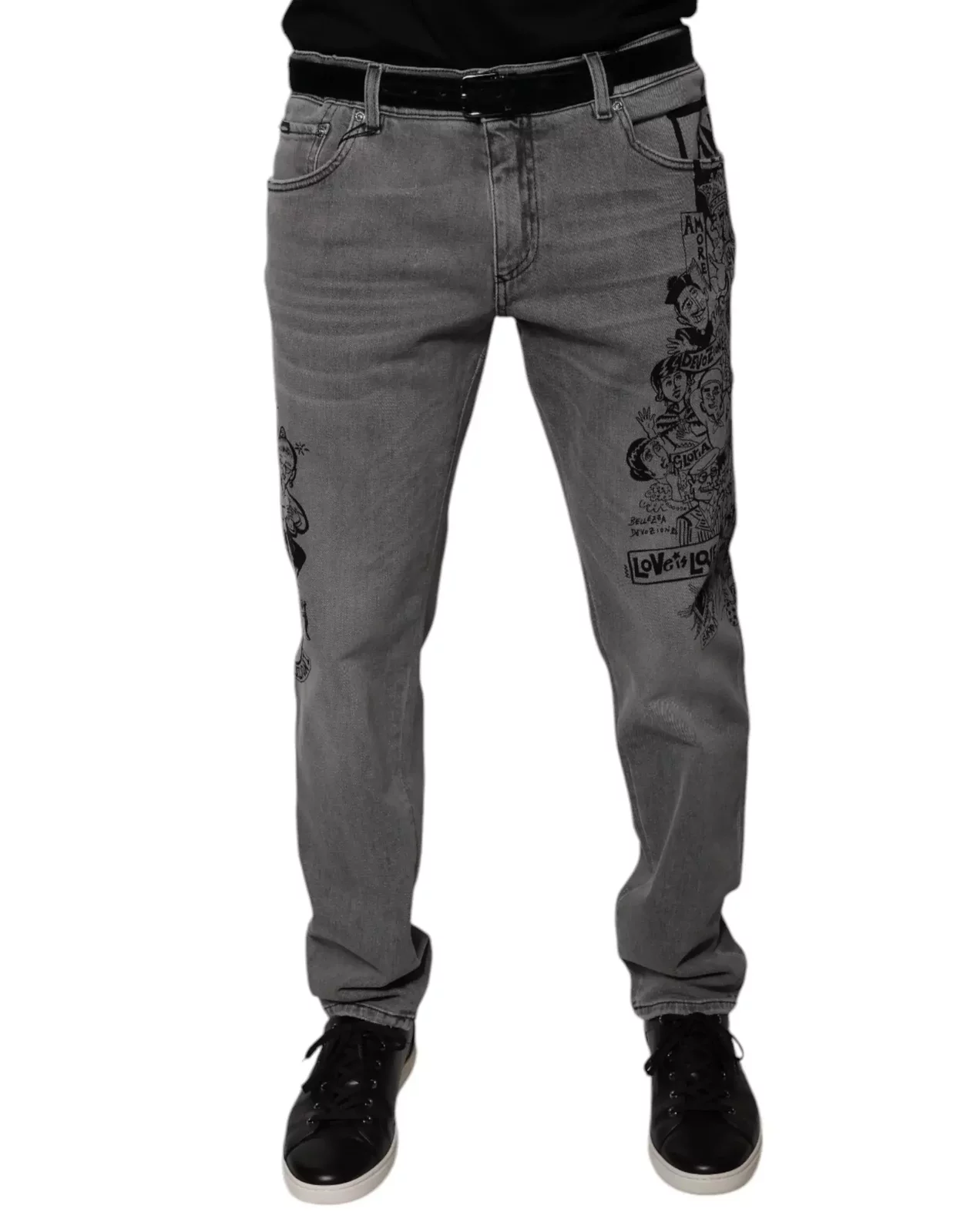 Straight Jeans Love is Love Style - Gray / IT54 | XL