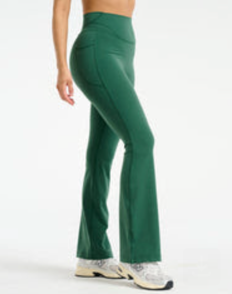 Sculpt Flare Pocket Leggings - Green (S/M)