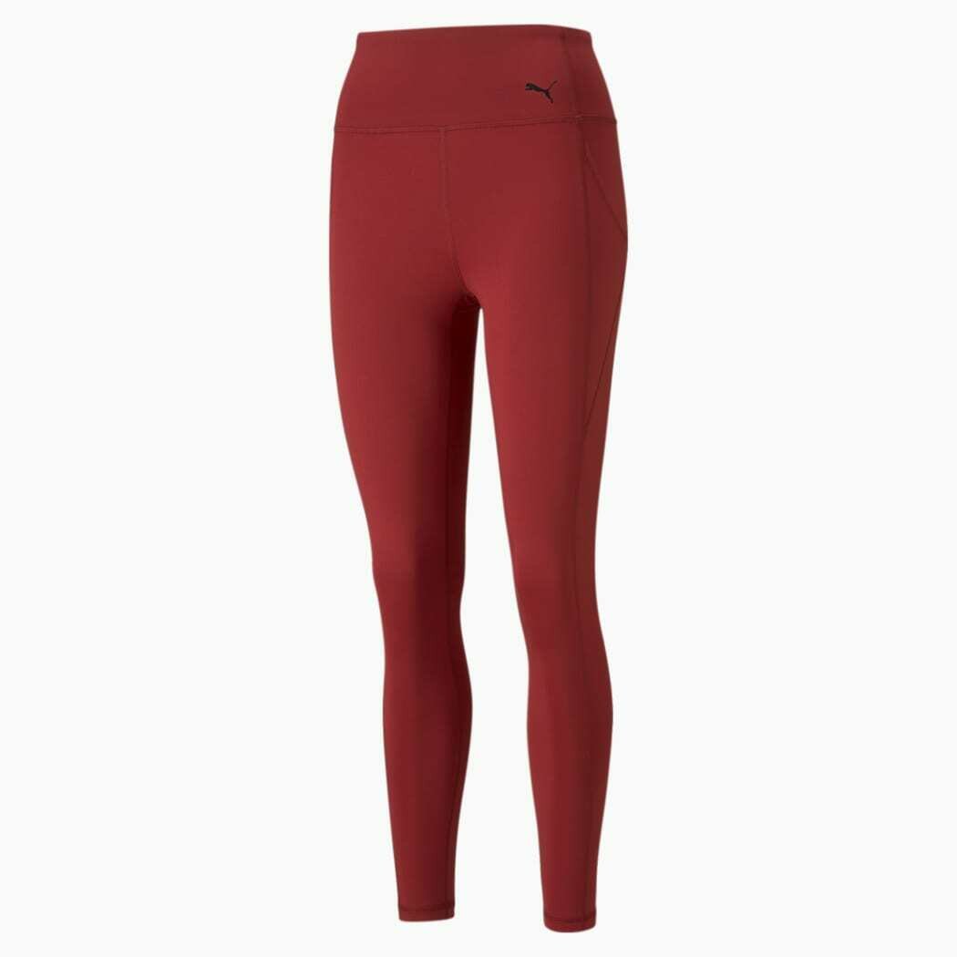 Red High Waist Women's Training Leggings / Tights