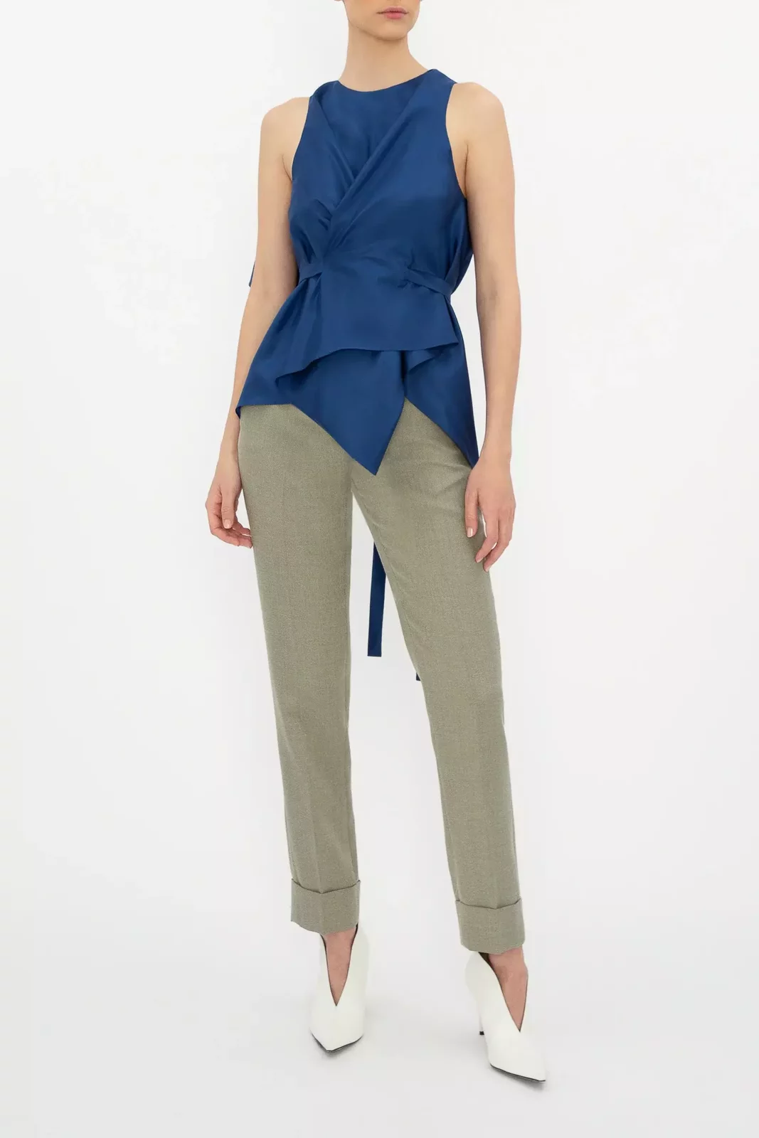 SAPPHIRE & MAGENTA SILK VERA TOP