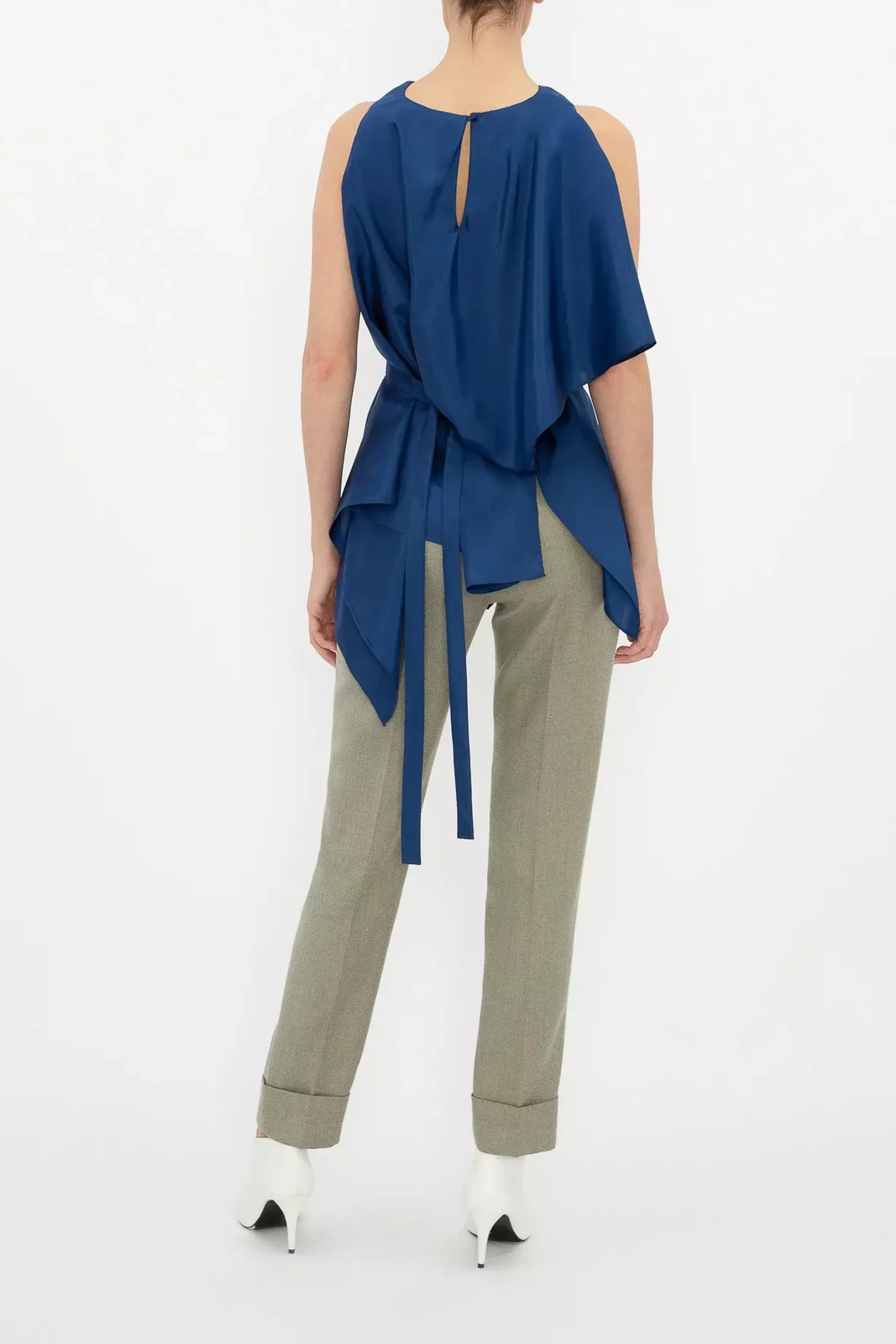SAPPHIRE & MAGENTA SILK VERA TOP