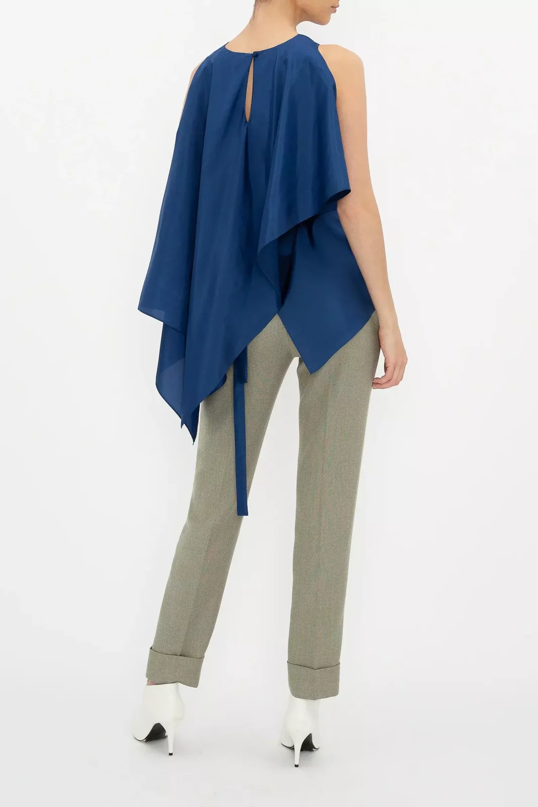 SAPPHIRE & MAGENTA SILK VERA TOP