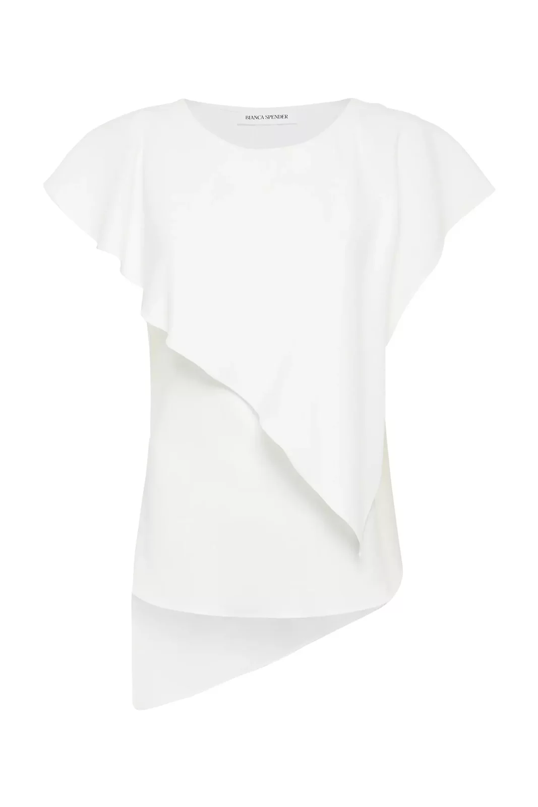WHITE CRINKLE CREPE ZEN TOP