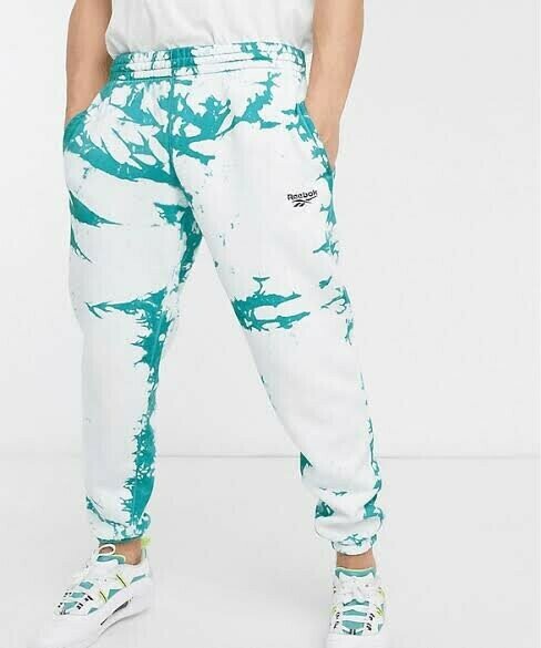 Blue and White Tie Dye Trackpants / Sweatpants (XS/S)