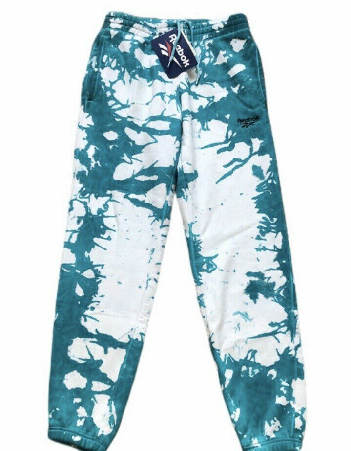 Blue and White Tie Dye Trackpants / Sweatpants (XS/S)