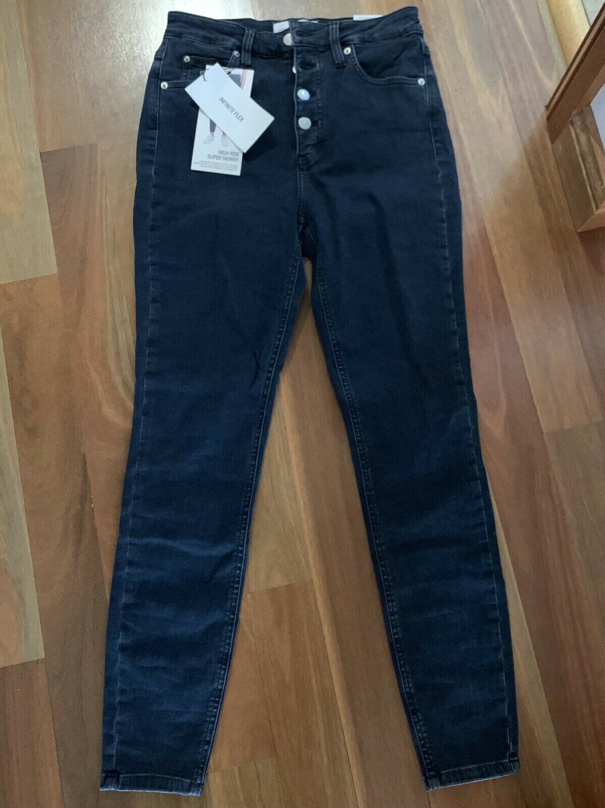 Dark Blue High Rise Skinny Denim Jeans (29) - new