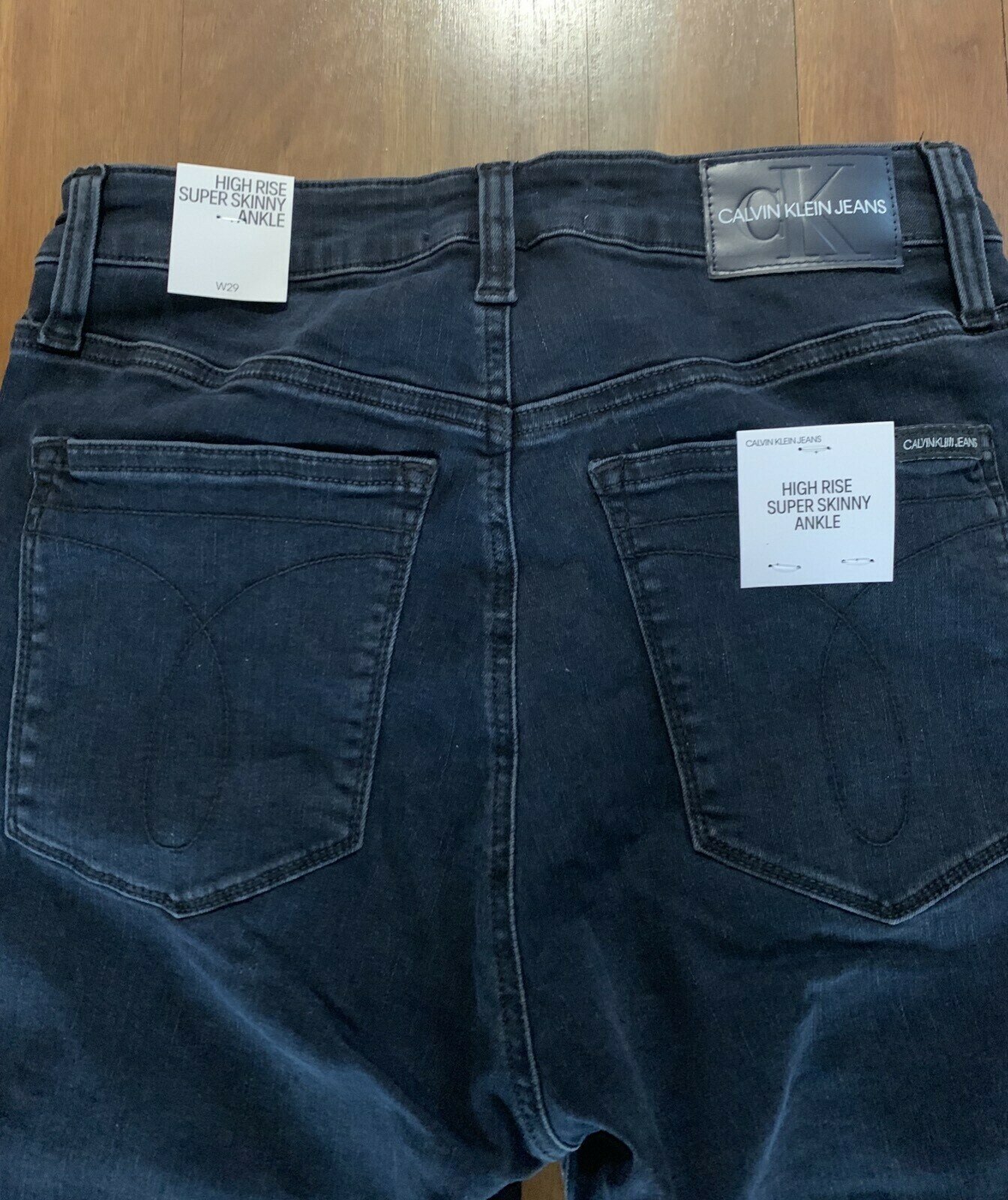 Dark Blue High Rise Skinny Denim Jeans (29) - new
