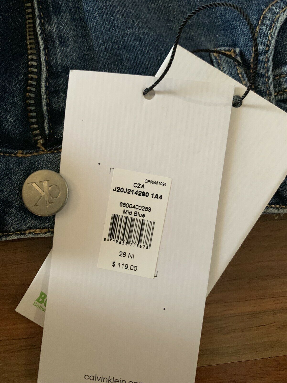 Mid-Blue Denim High Rise Mini Skirt (28) - new