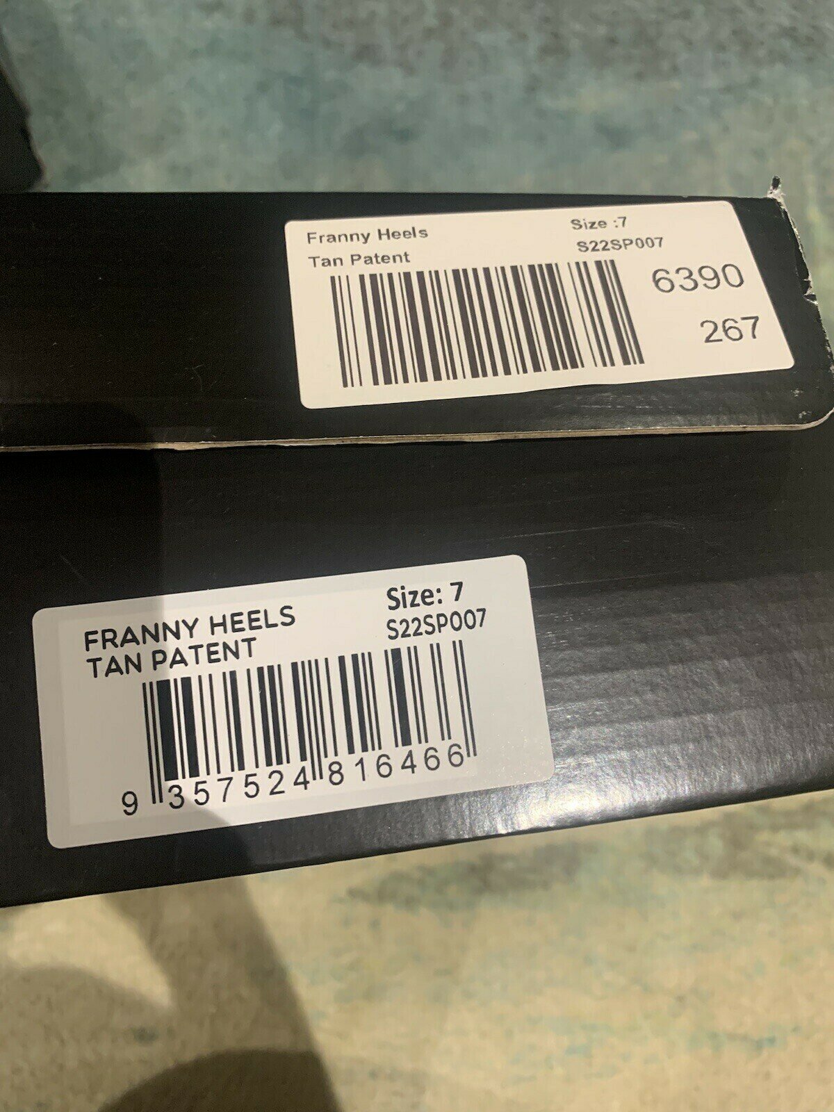 'Franny' tan / nude patent high heel shoes (7) - new