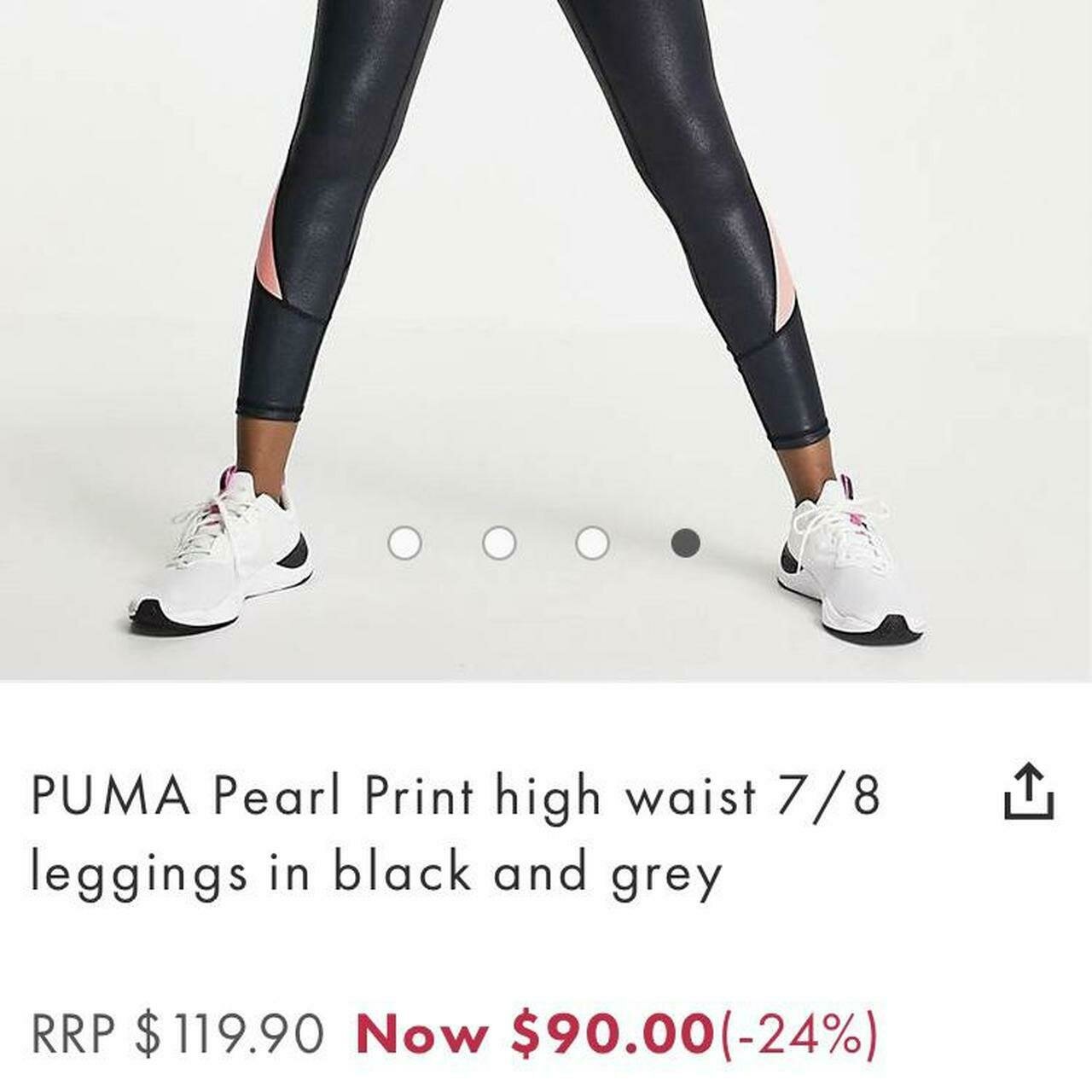 Pearl Print Navy & Pink High Waist Tights (S) - new