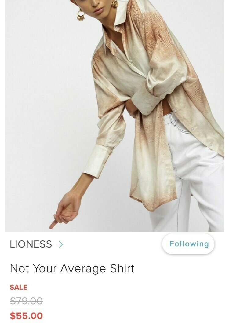 ‘Not Your Average’ Nude Python Button Shirt - new