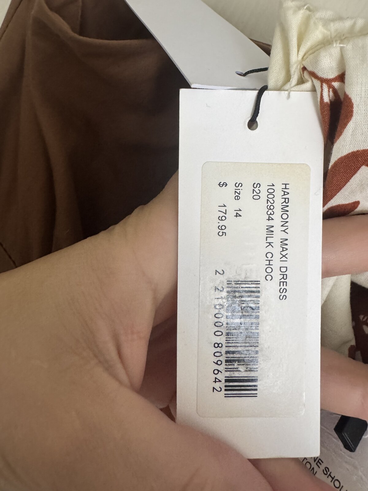 harmony maxi dress milk chocolate 