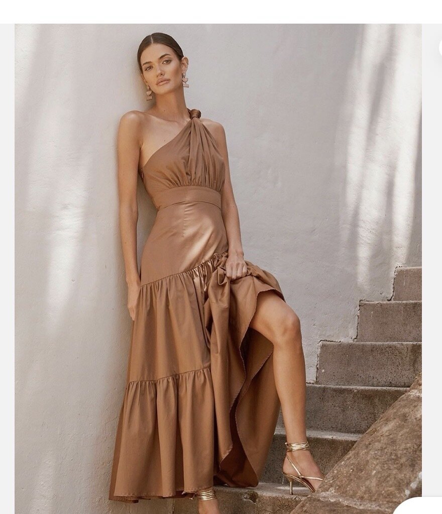 harmony maxi dress milk chocolate 