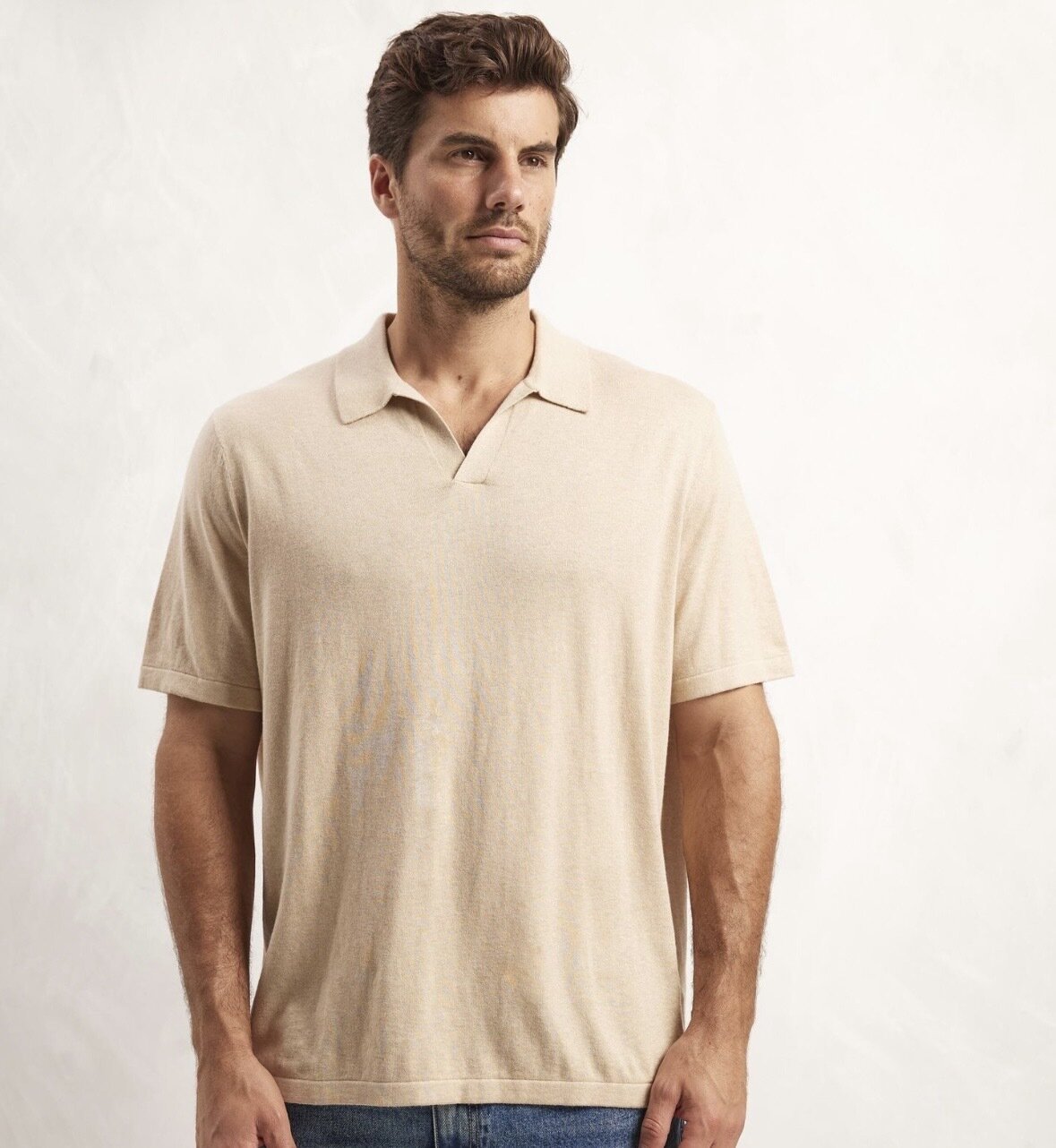 - Organic Cotton Cashmere Polo