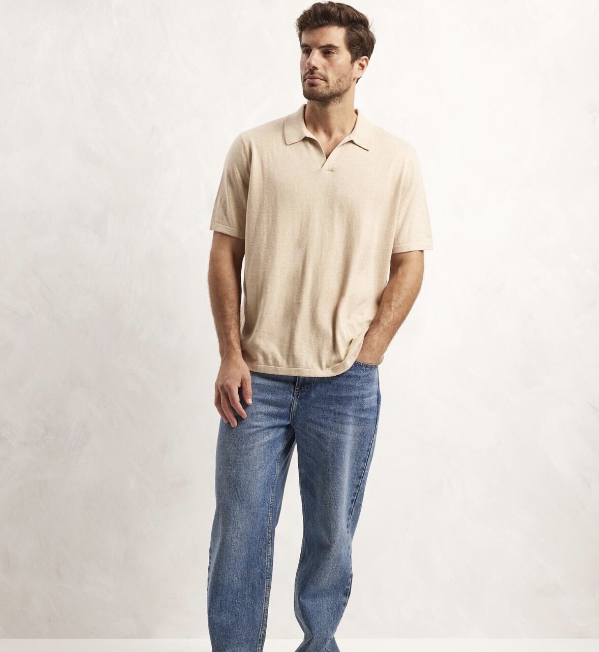 - Organic Cotton Cashmere Polo