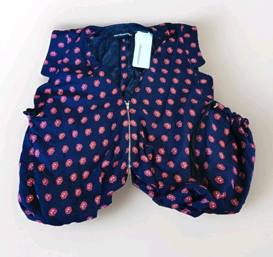 BNWT Women Zip Up Wool Blend Vest - Size 1 - Made in Japan