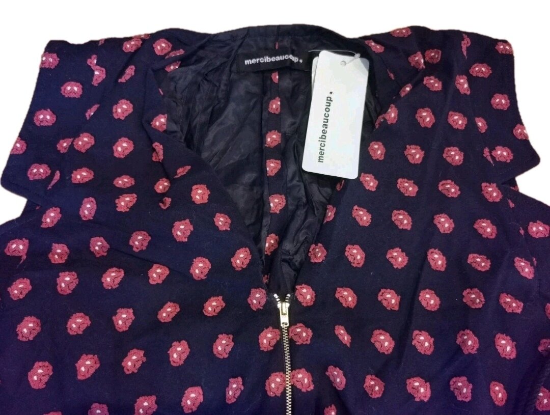 BNWT Women Zip Up Wool Blend Vest - Size 1 - Made in Japan