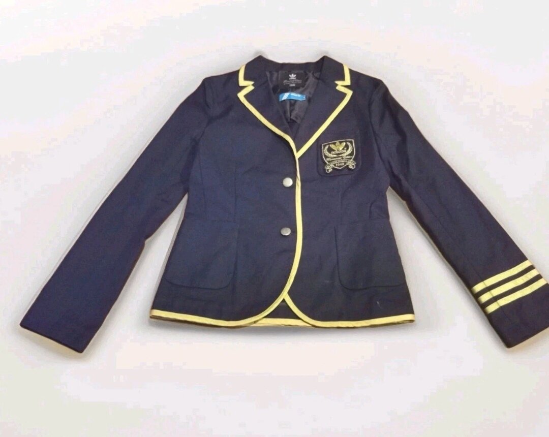 Women Blue Blazer Jacket - Size L - Made In China - Pre-owned