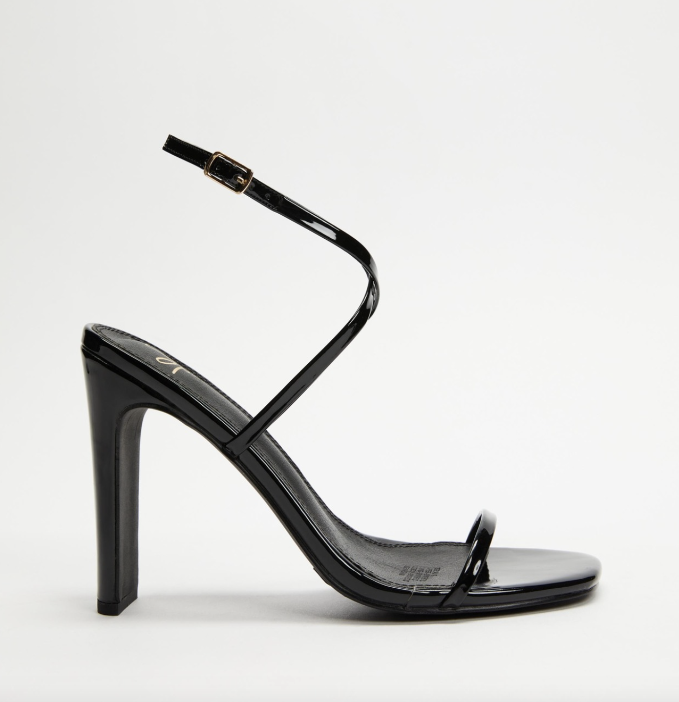'Cascade' black patent heels (8) - new