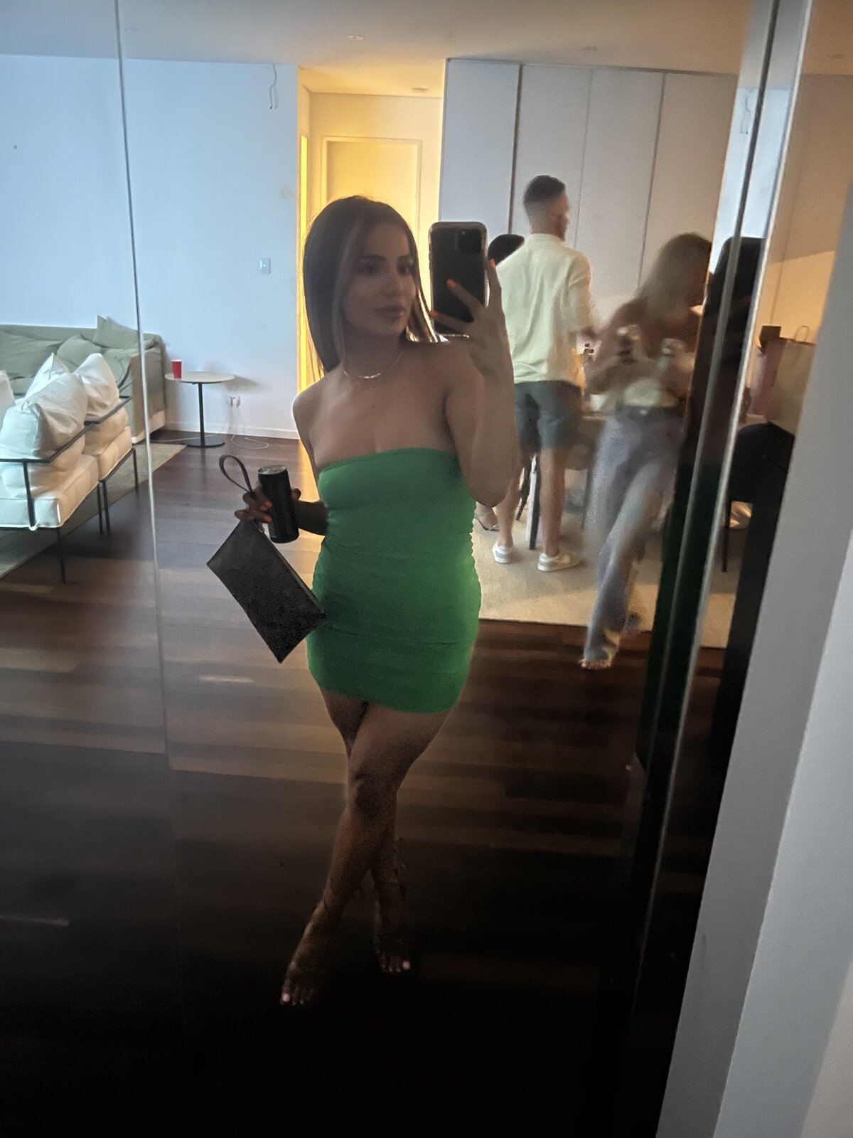 Strapless Towelling Mini Dress