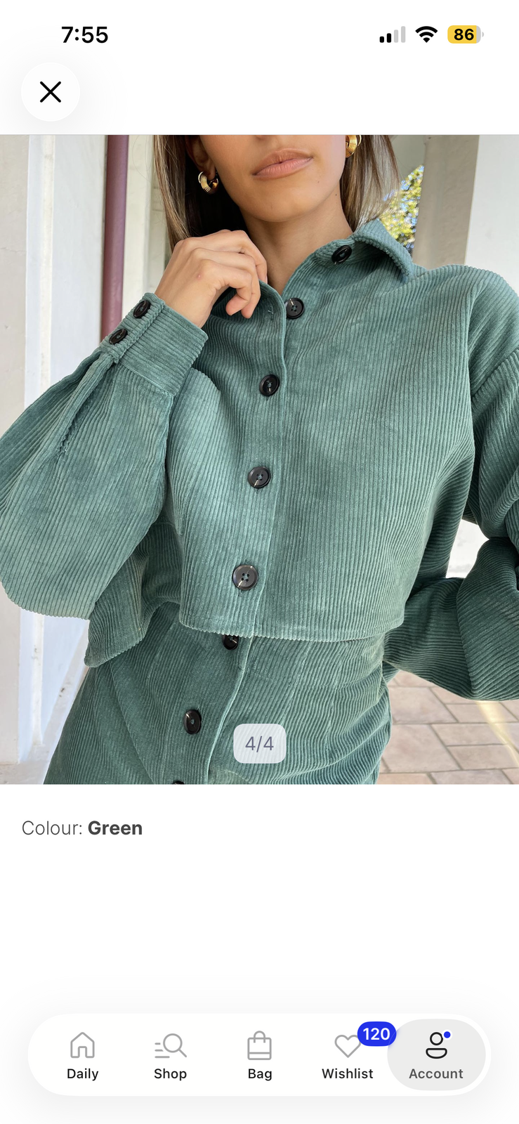 - So into you cropped cord shirt 