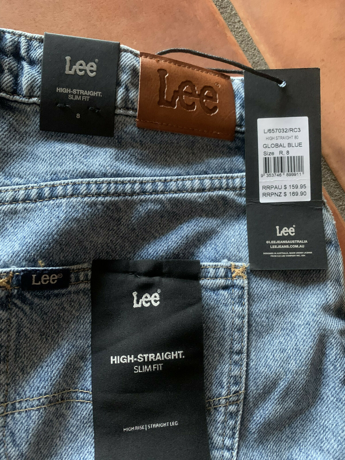 High Straight 80 blue denim jeans (8)