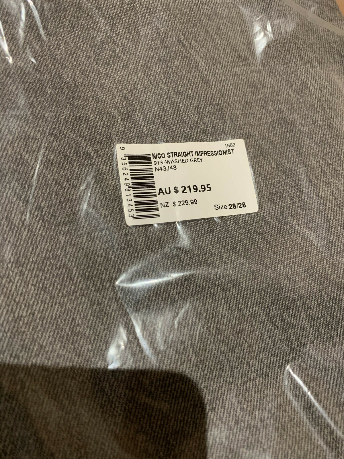 Nico Straight Jeans Washed Grey (28)
