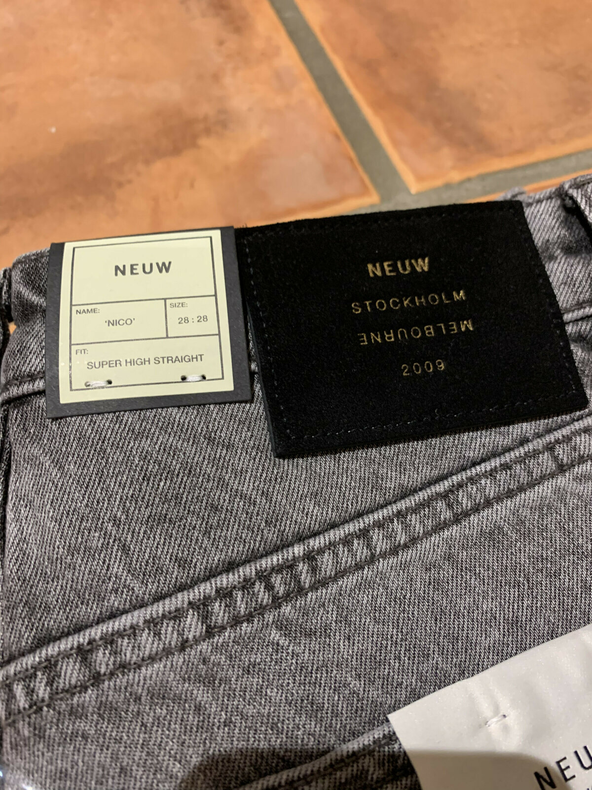 Nico Straight Jeans Washed Grey (28)