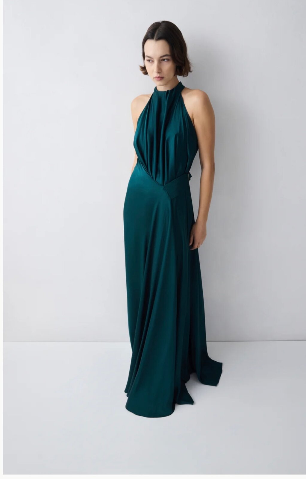 Petrol Silk Satin Isabella Gown Size 1