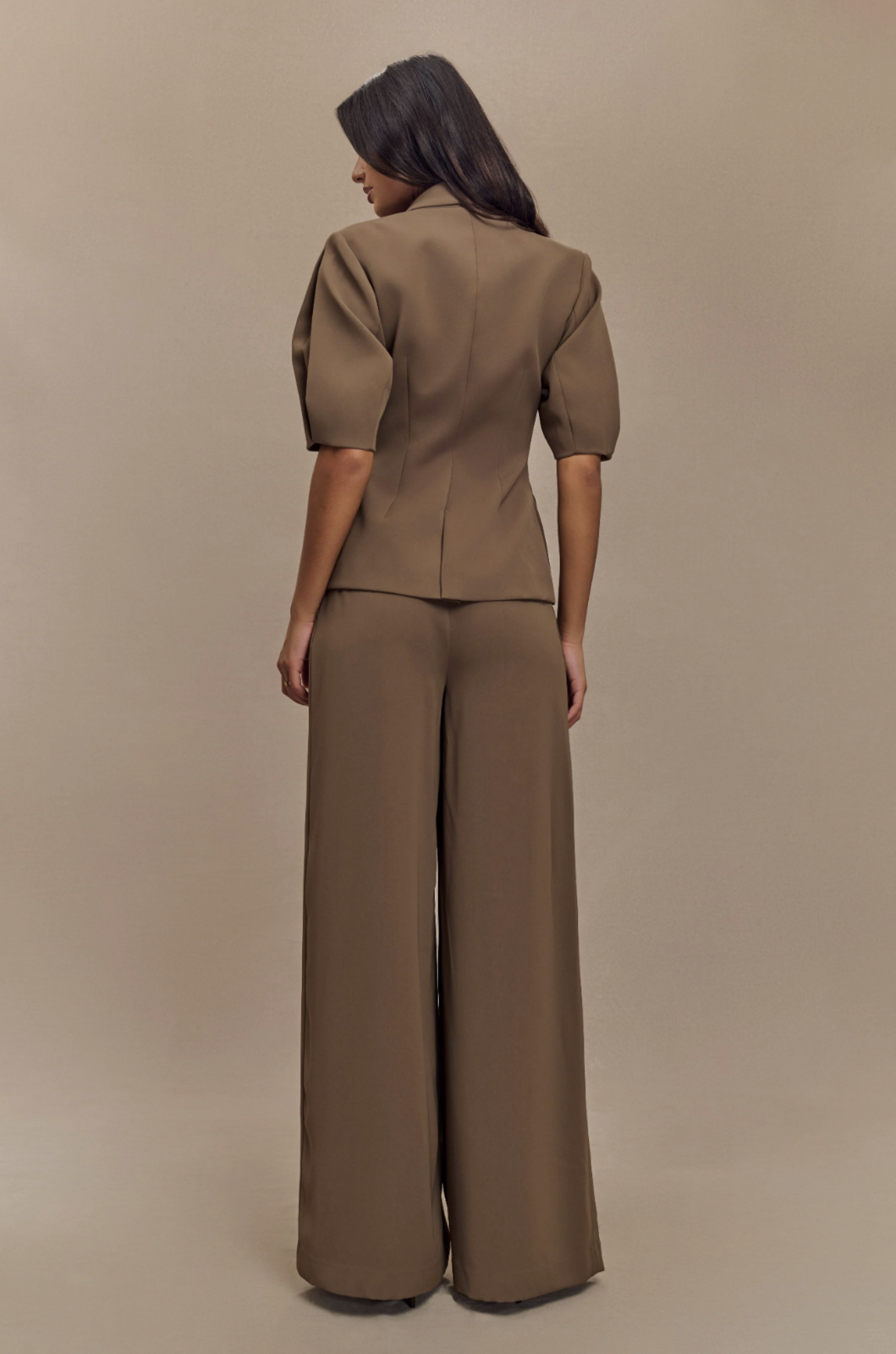Opal Puff Sleeve Suiting Top