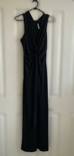 elegant black floor-length evening gown