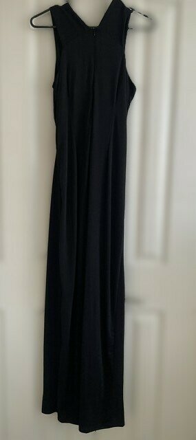 elegant black floor-length evening gown