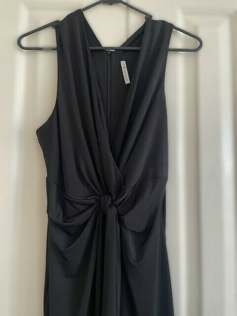 elegant black floor-length evening gown