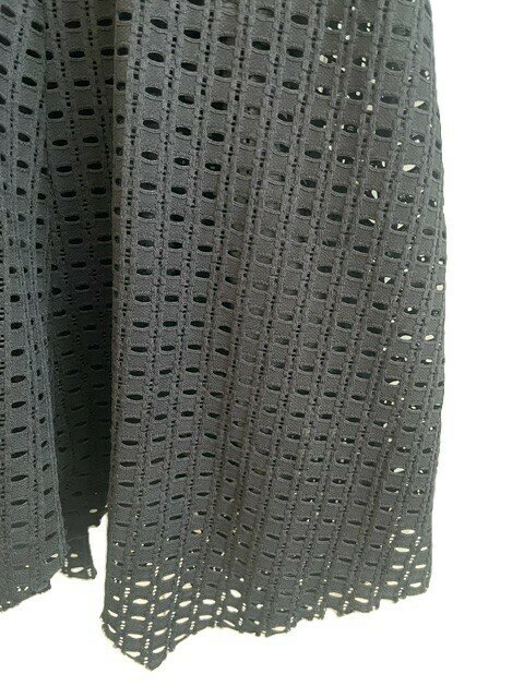 black eyelet midi dress