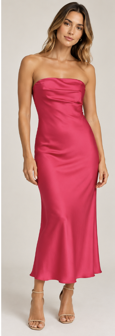 Pink Strapless Dress 
