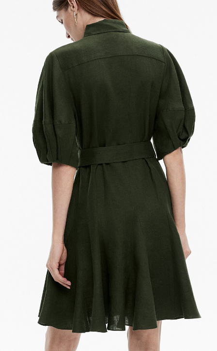 Ivy French Linen Godet Dress