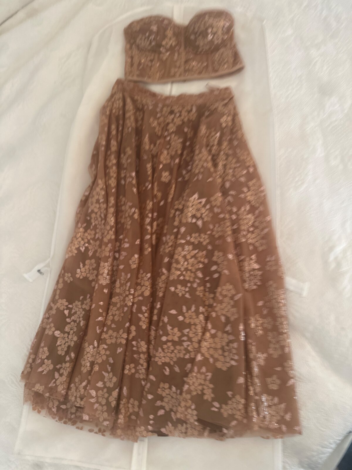 Tinsel Floral Bustier and Skirt Spice