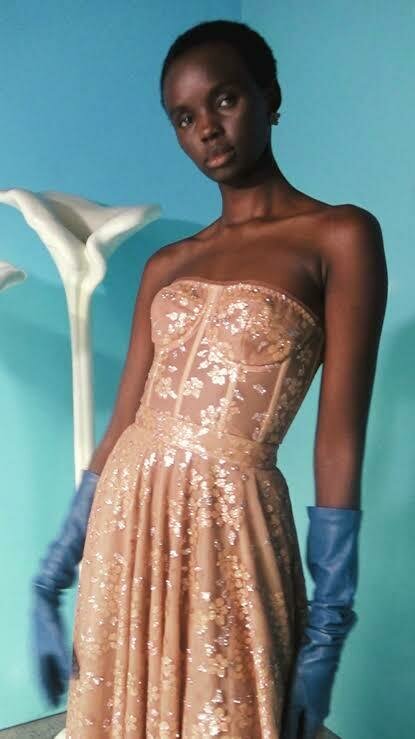 Tinsel Floral Bustier and Skirt Spice