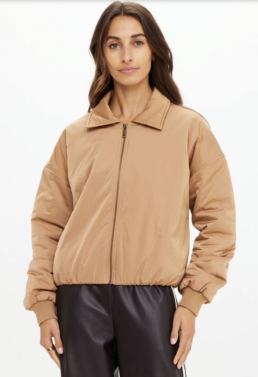 CARLOTTA BOMBER JACKET - TAN [USW325120]