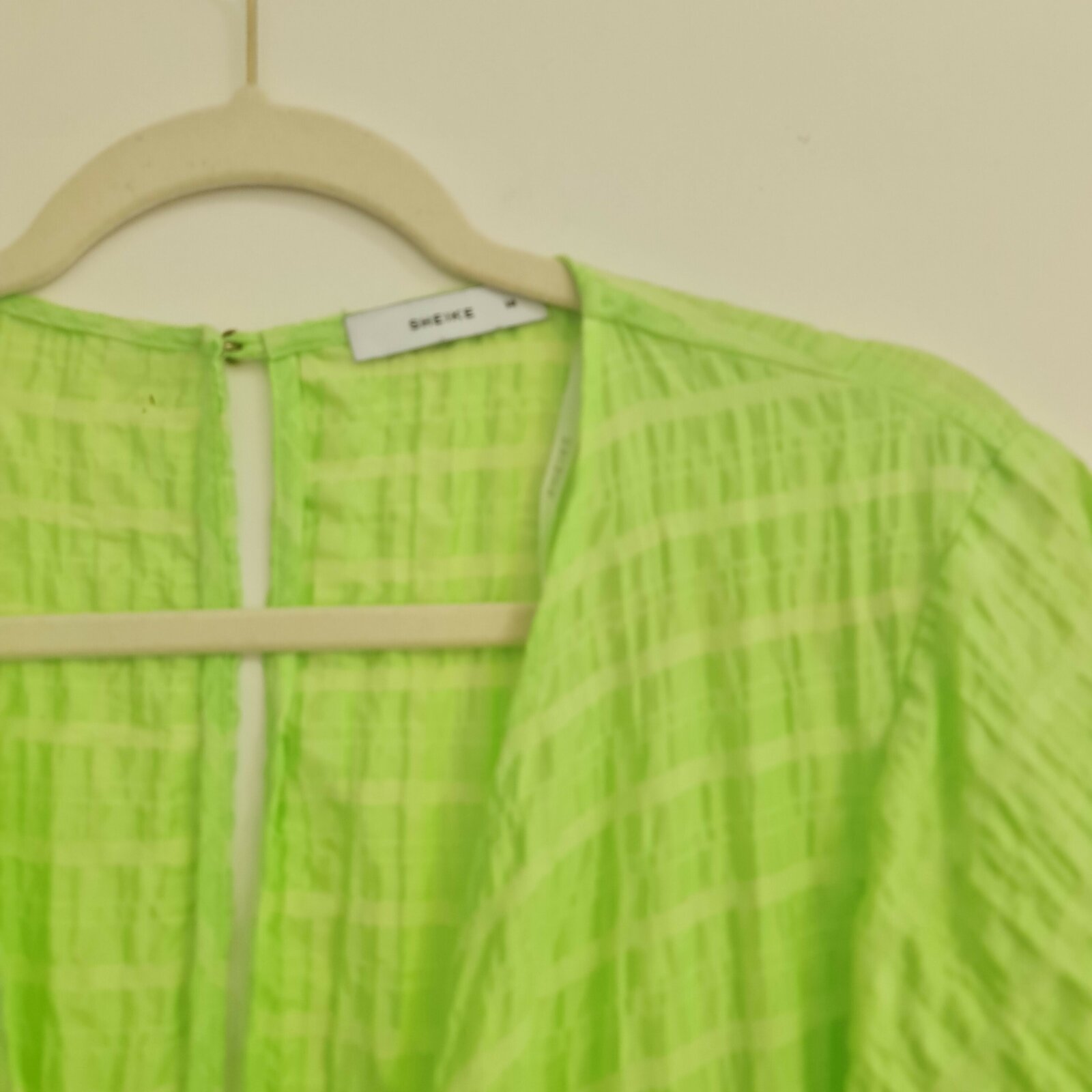 tie front line green dress 14